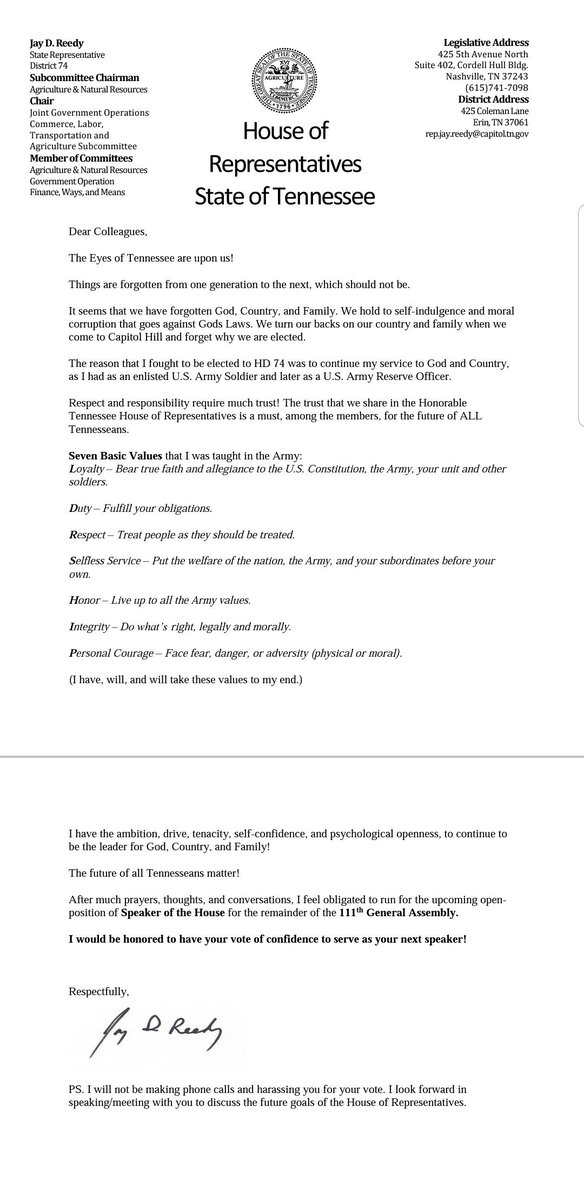 TN Legislature Bills (@cordellhull) on Twitter photo Rep. Jay Reedy is running for Speaker.
<a href="/TheTNHoller/">The Tennessee Holler</a> <a href="/jhollymc/">Holly McCall</a> <a href="/NC5PhilWilliams/">@NC5PhilWilliams is now @PhilNvestigates</a> <a href="/natalie_allison/">Natalie Allison</a> Rep. Jay Reedy is running for Speaker.
<a href="/TheTNHoller/">The Tennessee Holler</a> <a href="/jhollymc/">Holly McCall</a> <a href="/NC5PhilWilliams/">@NC5PhilWilliams is now @PhilNvestigates</a> <a href="/natalie_allison/">Natalie Allison</a>