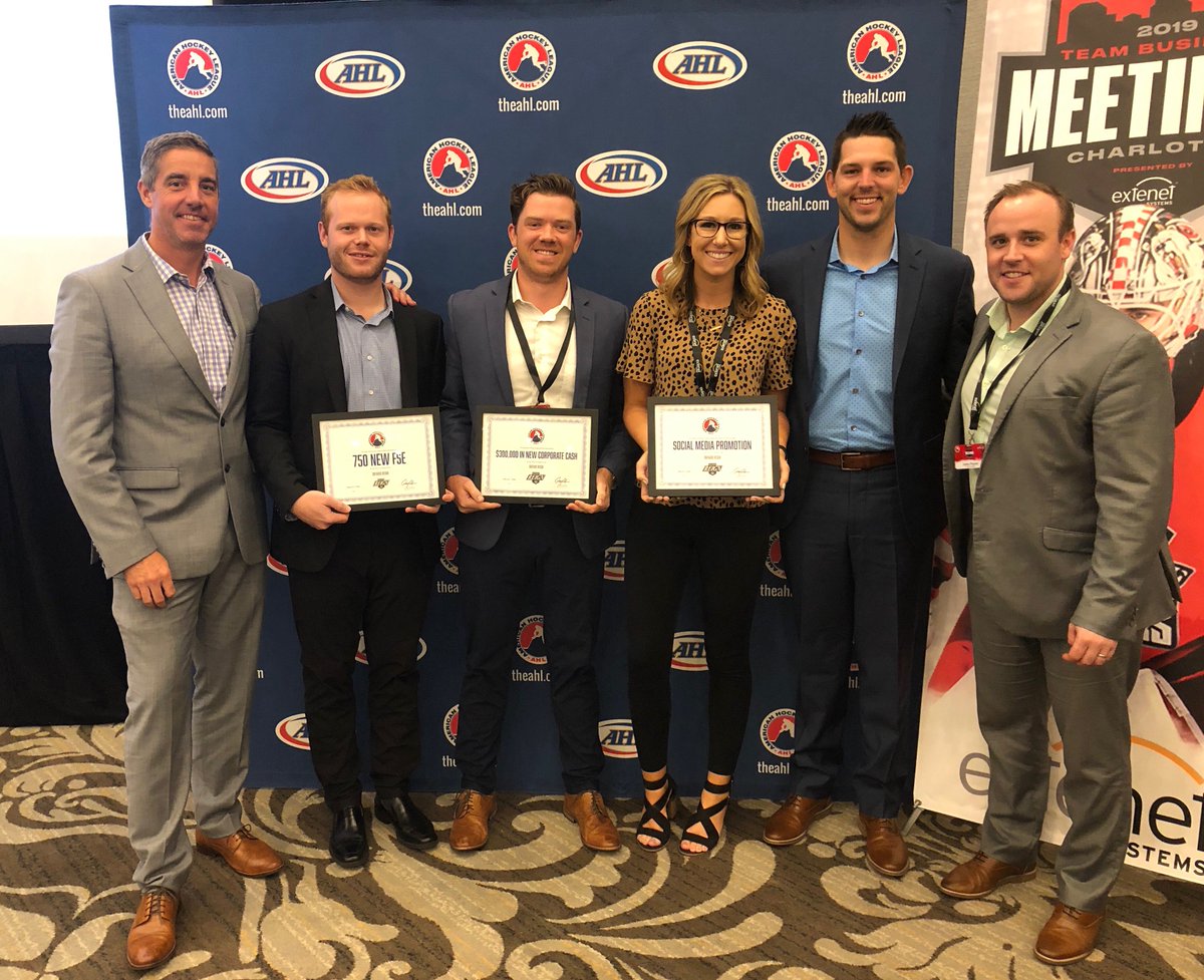 ontarioreign's tweet photo. The #Reign Front Office staff took home 3️⃣ awards today at @TheAHL Meetings! https://t.co/w33Le02wif
