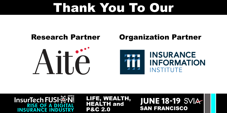 SVIAccelerator's tweet photo. Thank You to @AiteGroup &amp; @iiiorg | Our Research &amp; Organization Partners at #InsurTechFUSION 2019 | #Insurance #InsurTech https://t.co/NBrm5pSMZ5