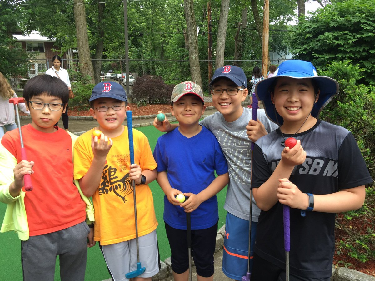 We had fun mini golfing and enjoyed “Beach Blanket Books” outside with K-5 classrooms.