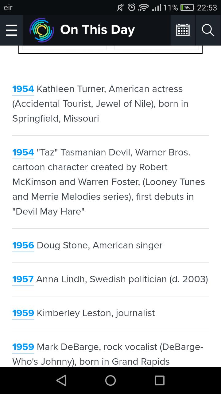  Happy Birthday! You share your birthday with the famous baseball player Lou Gehrig, Paula Abdul and Taz! 