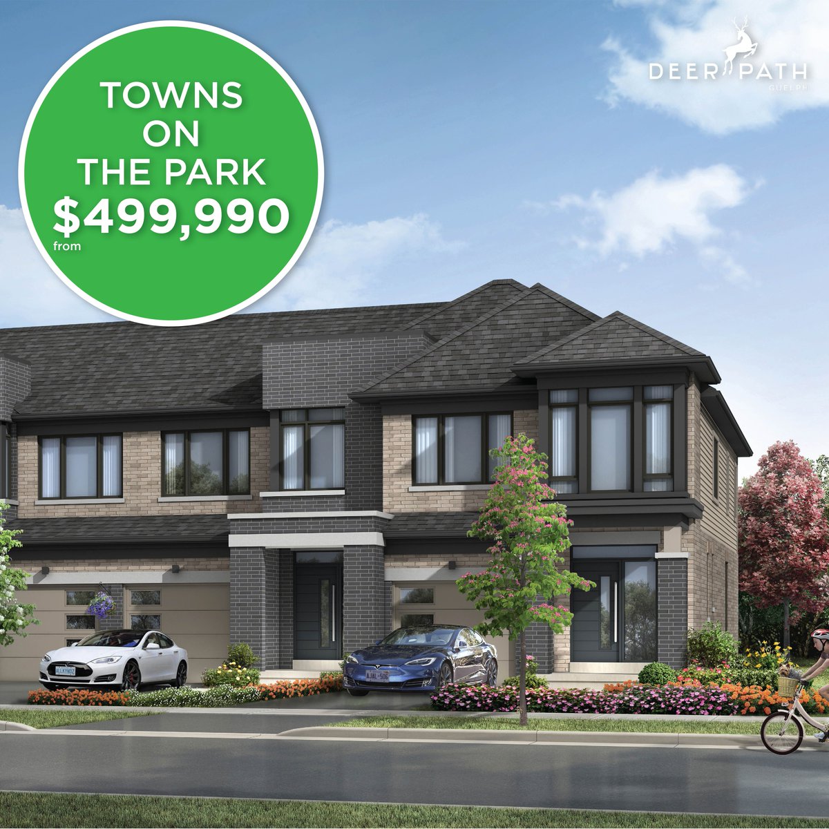 Discover incredible townhome living in one of #Guelph’s most central locations at #DeerpathGuelph. Starting from $499,990, you can enjoy a complete lifestyle just minutes away to shopping, restaurant, schooling and more! #GoGreen #GoCentral #FollowYourPath 🏡