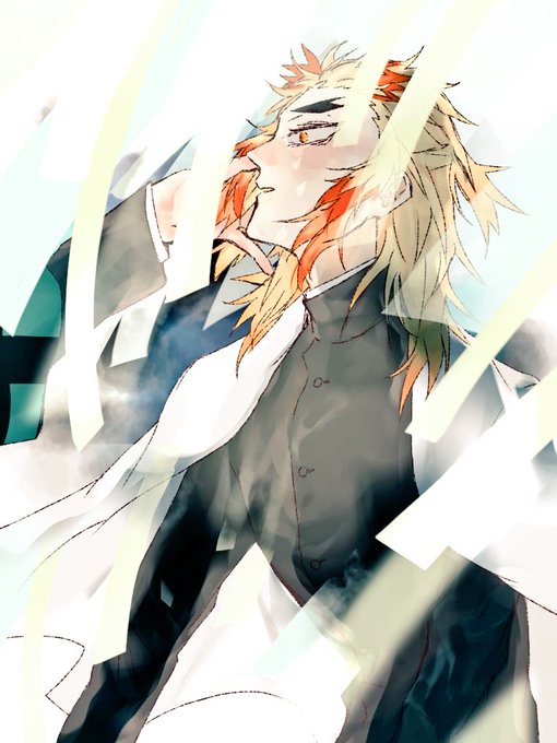 あこうは浮上リハビリ中さんがTwitterに投稿した煉獄杏寿郎(鬼滅の刃)のイラスト。