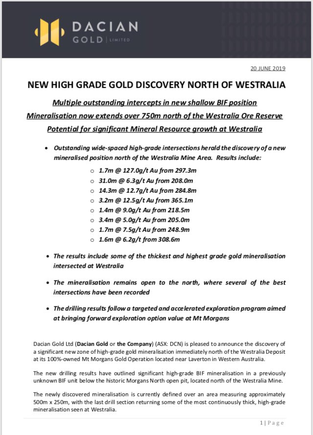 MikePat87272097's tweet photo. $DCN https://t.co/kfRZz6pziI $GOLD NEW HIGH GRADE GOLD DISCOVERY NORTH OF WESTRALIA. https://t.co/Mlbl6idUk4