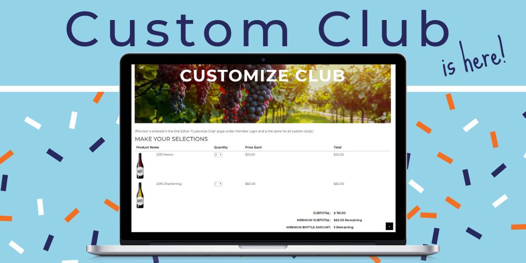 vinsuite's tweet image. Cue the confetti, Custom Club is now available for vinSUITE clients! Contact our support team, support@vinsuite.com,  to enable custom club in your admin panel.
#wineclub #customclub #winebiz #wineindustrynews #dtcwine