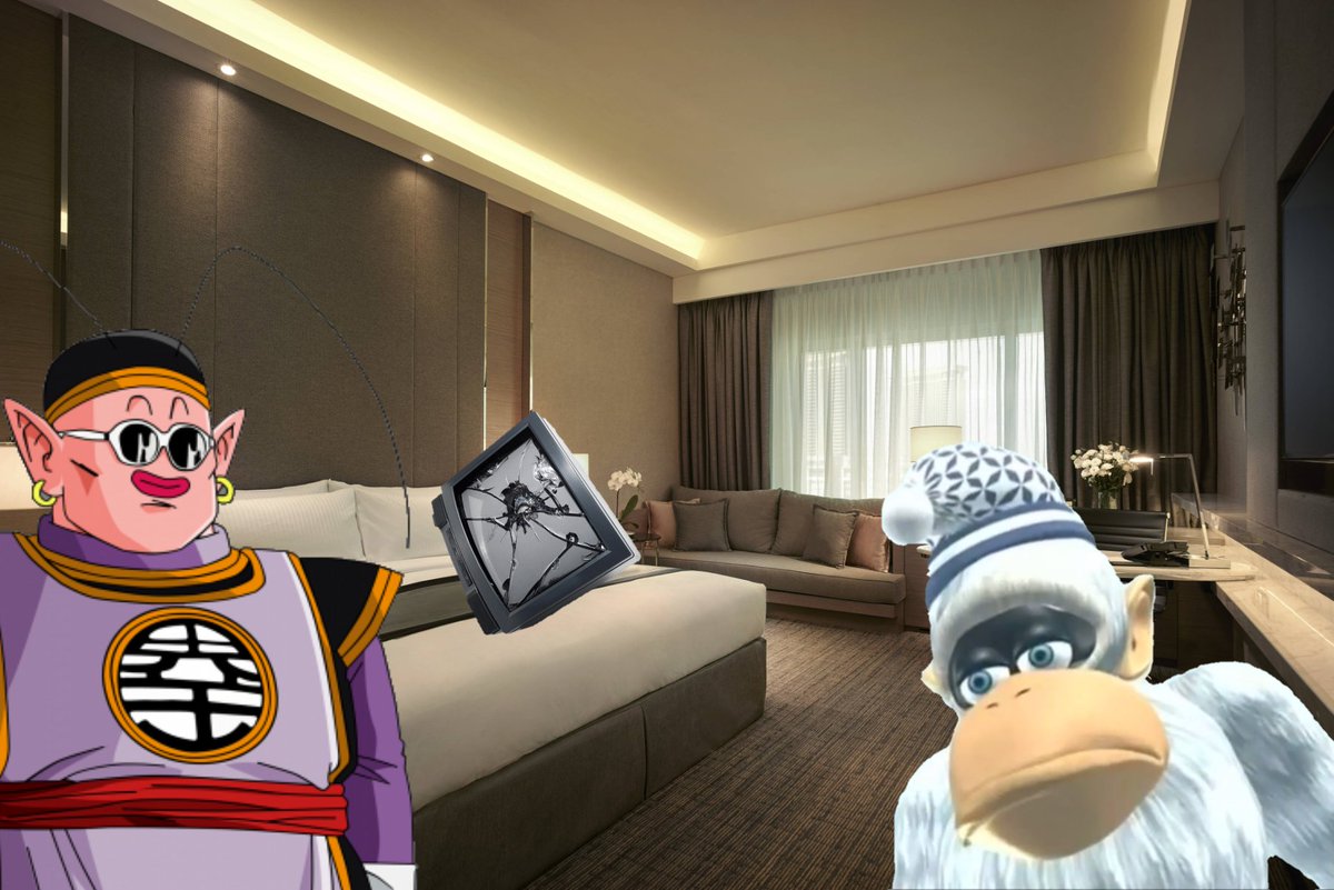 Me got scolded by South Kai because me banana slama the TV across the hotel room...
