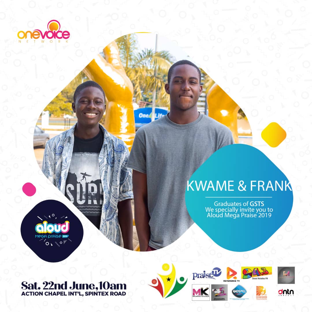 AMegapraise's tweet photo. Look at these lovely smiles. 😁😍. Kwame and Frank are going to be at AloudMegapraise, what about you, still 3days to go. Of course, you can still get your tickets at the gate. We would love to see you there. 
#AloudMegapraise2k19
#Smilechallenge
#AloudtotheWorld https://t.co/xDACZwziSE