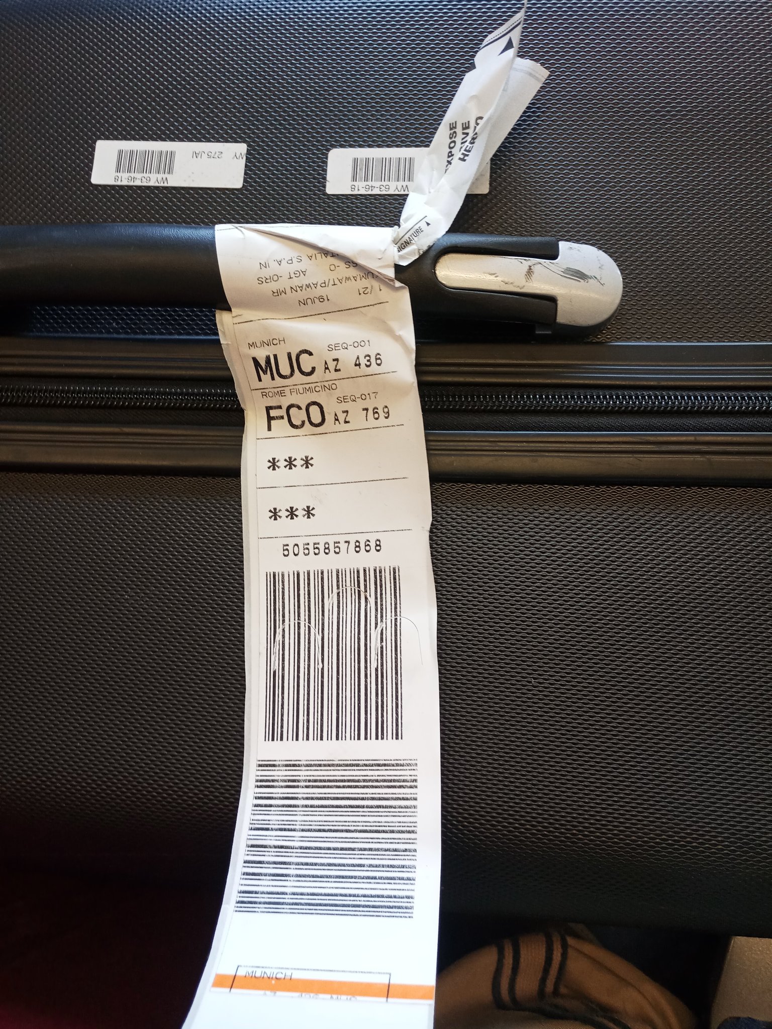 alitalia baggage damage