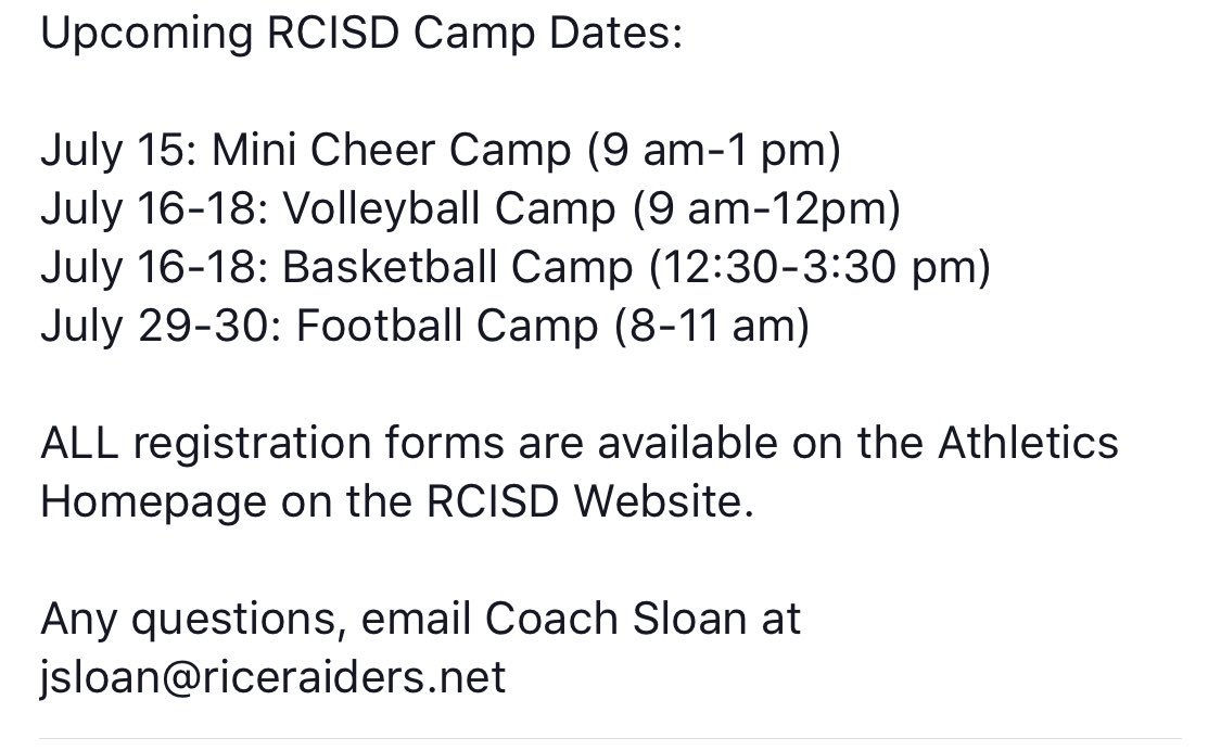 sloan_coach's tweet photo. #RaiderUP @ricehsraiders @RiceRaiderFB @RCISDBasketball @RiceCISD_VB @KornegayCoach https://t.co/Gvz8gpaSdY