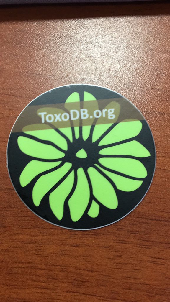 veupathdb's tweet image. Check out the #ToxoDB stickers we are giving out during #ToxoXV