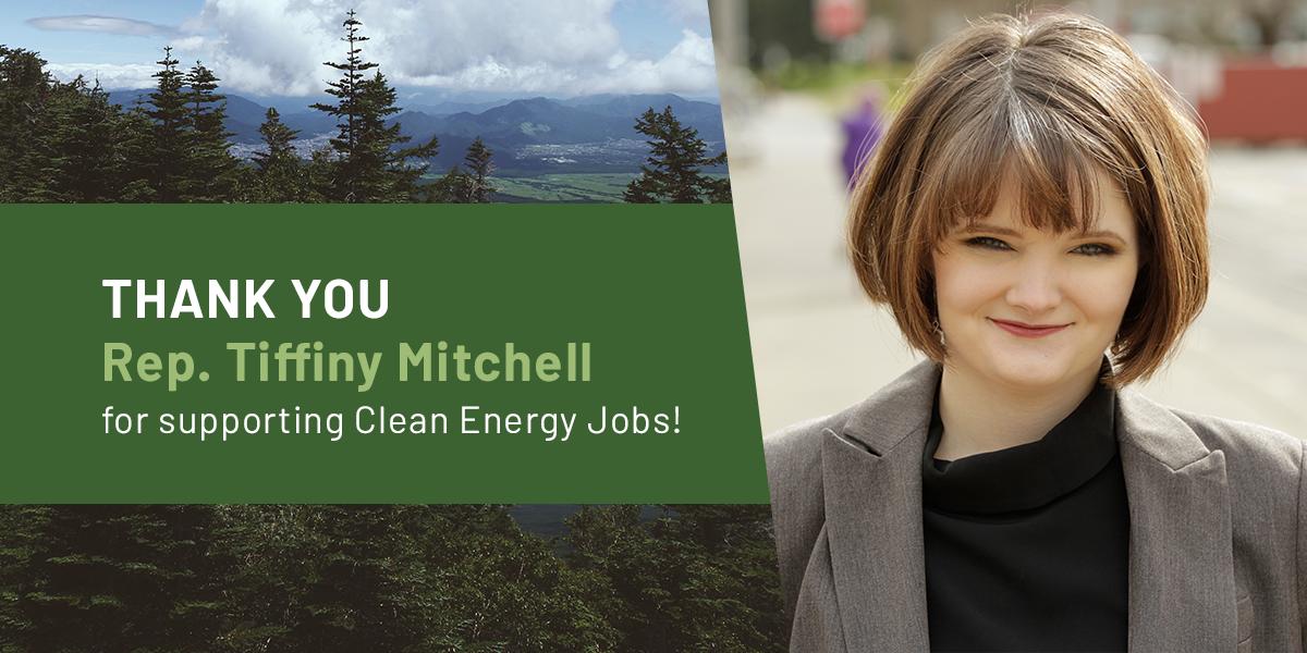 OLCV's tweet photo. Thank you to State @RepMitchell32 for supporting the #CleanEnergyJobs bill! The Senate is voting this week - make sure your Senator votes YES, too: https://t.co/py5f38hiq8 #orpol #orleg #CEJisReady https://t.co/YK1JHvhRtN
