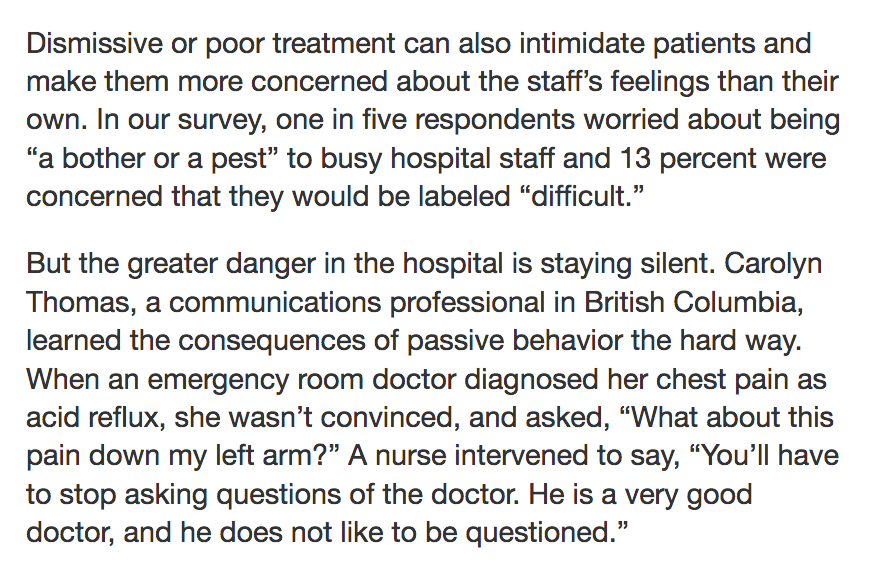 HeartSisters's tweet photo. The surprising way to stay safe in the hospital @ConsumerReports https://t.co/DJ3knIyYCC #DifficultPatients https://t.co/NQ3BAieTxL