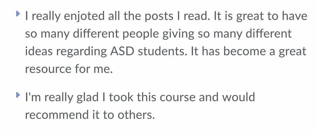SpecEd_Lindsay's tweet photo. With only 2 days left of the Spring session I sit here with a smile ๐ as I read some of the feedback candidates have shared about the course. Practical, useful and hands-on learning right here! ๐๐ผ๐๐ผ๐๐ผ @aroso_ms @etfoaq #ASDaq #ETFO https://t.co/MjHby22u6u
