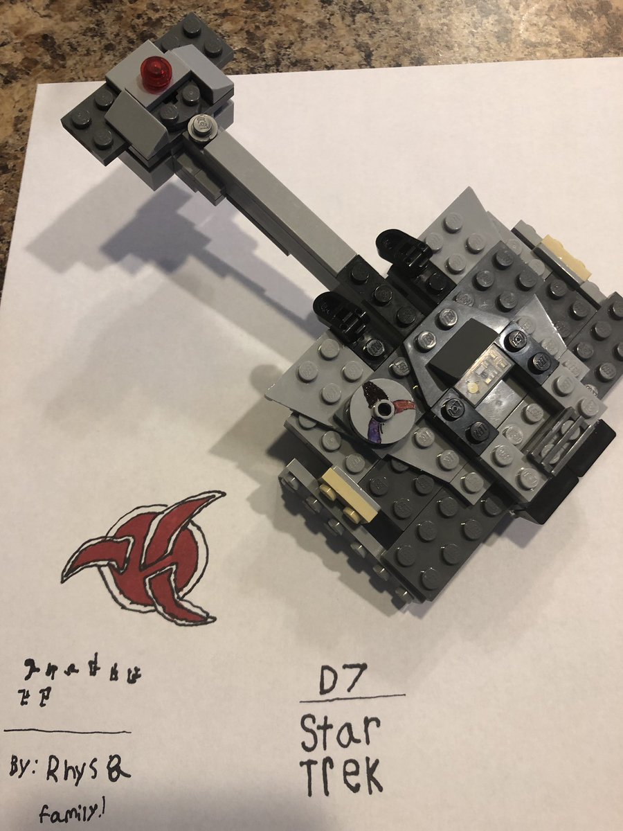 My sons favorite character is <a href="/akaWorf/">Michael Dorn</a>  He just made this out of legos inspired by an episode. #longlivetheempire #todayisagooddaytodie