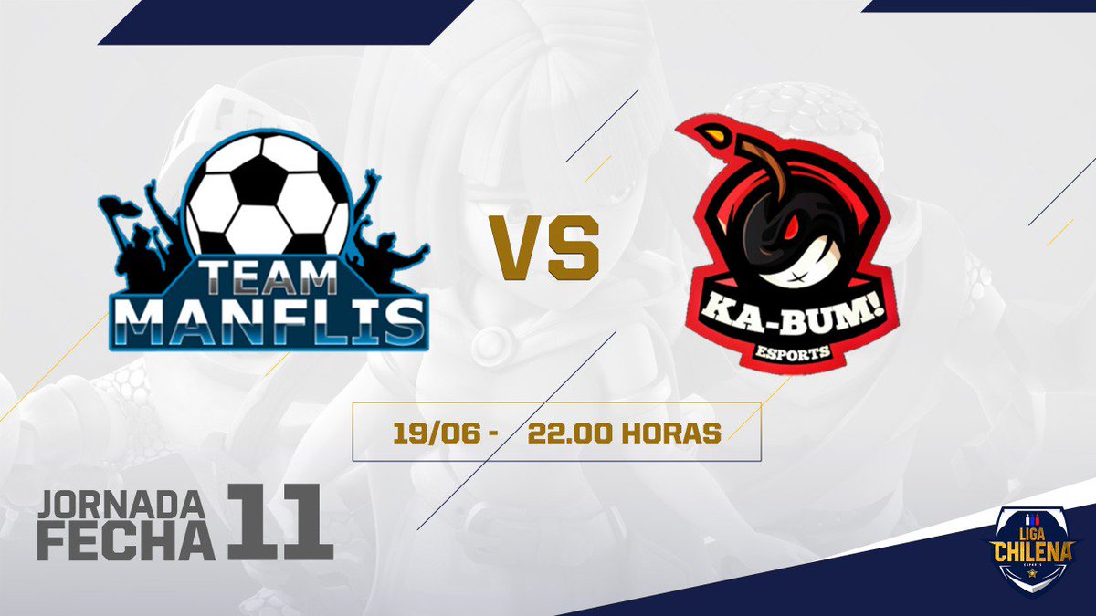 #MatchDay

🏆 Jornada 11
📅 Miercoles 19 de junio
⏱️ 22:00 hrs 🇨🇱
🆚 @ManflisC
vs @KaBum_eSports
🎙️ @SecryGamer

Sin dudas este será un duelo explosivo💣💥! 
Podrán los chicos de manflis derrotar a los guerreros de ka-bum? pronto lo sabremos.

💻youtube.com/c/secry