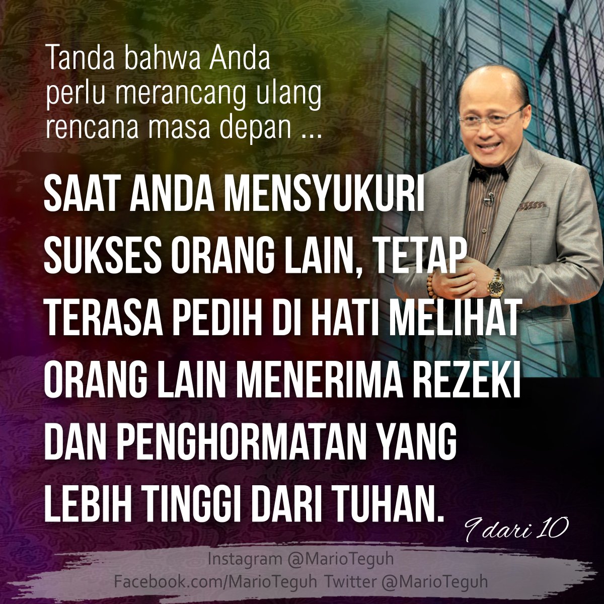 marioteguh's tweet photo. Tanda bahwa Anda perlu merancang ulang rencana masa depan ...
Anda setuju? πππ
#motivasi #motivator #motivatorindonesia #inspirasi #MTGW #supermotivator #9of10 #10of10 https://t.co/ow4m6ORC2b
