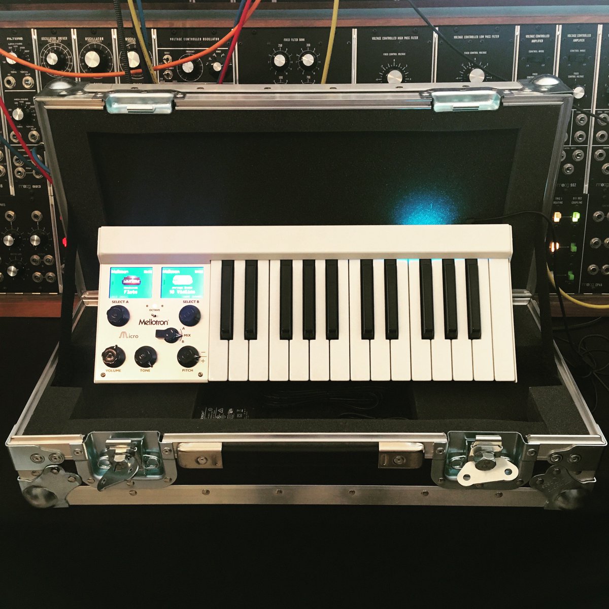 BigCityMusic's tweet photo. Mellotron Micro back in stock! We also had some custom ATA cases made by our friends at @encorecaseco 💅🏽 #mellotron #mellotronmicro #digitalsampler https://t.co/Di2oCQKqDn