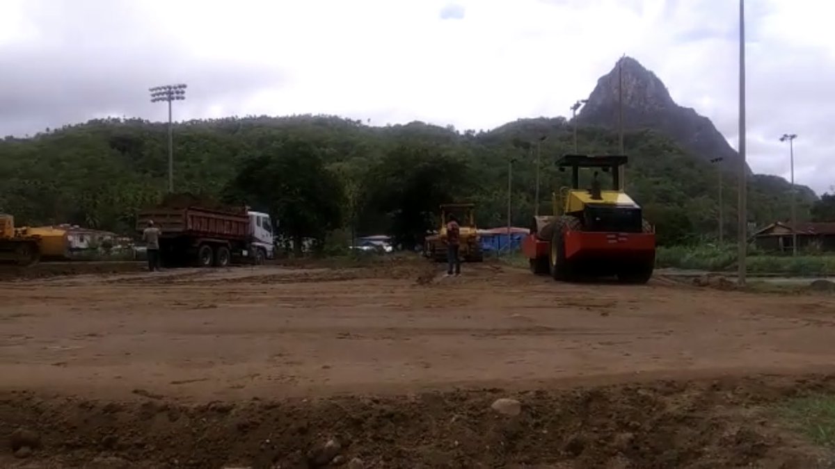 Construction has started on <a href="/Stewart_Sports/">Stewart Sports and Events</a> first project in St Lucia and the Petite Piton makes a stunning backdrop for this beautiful sports venue! Stay tuned for more! <a href="/StewartInc/">Stewart</a>  #LifeatStewart