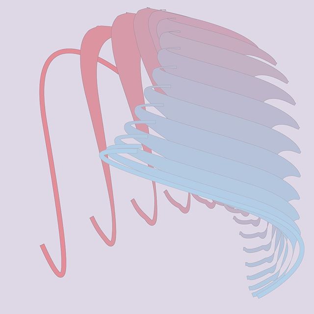 pritpalajimal's tweet image. free style line, offset, then lightly stroked with a fill and blended with a colour change + added a twist + flipped the blue line upside down + adjusted the spine + flipped the red line around —— lines no.151
••
#illustration #illustrator #digitalil… bit.ly/2IUwwjH