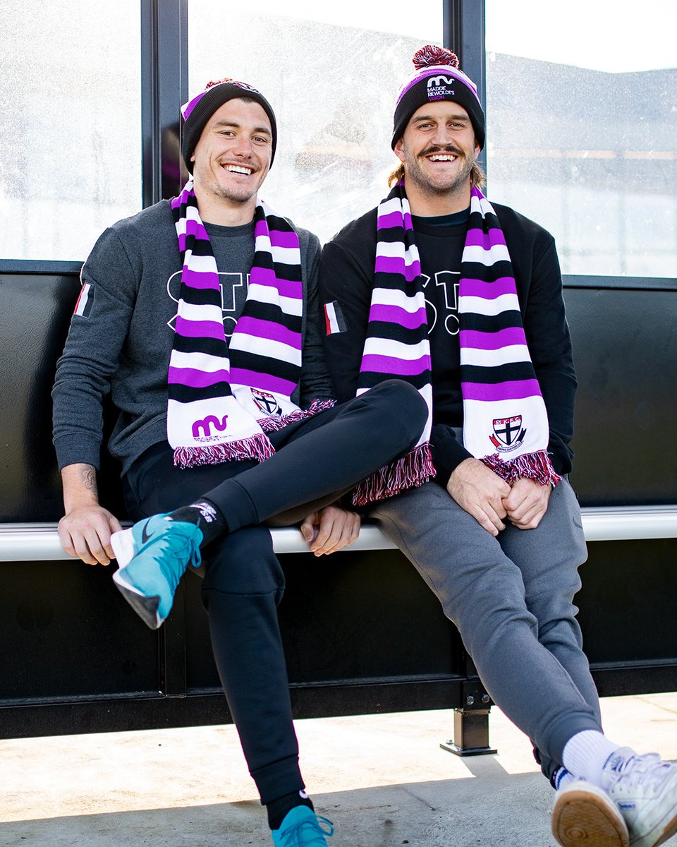 stkildafc's tweet photo. Have you got your @MaddiesVision scarf and beanie yet?

Now available in-store at Saints Locker RSEA Park, or through our online store.

Shop online → https://t.co/TP9NoWcth6 https://t.co/ibIZYiMALe