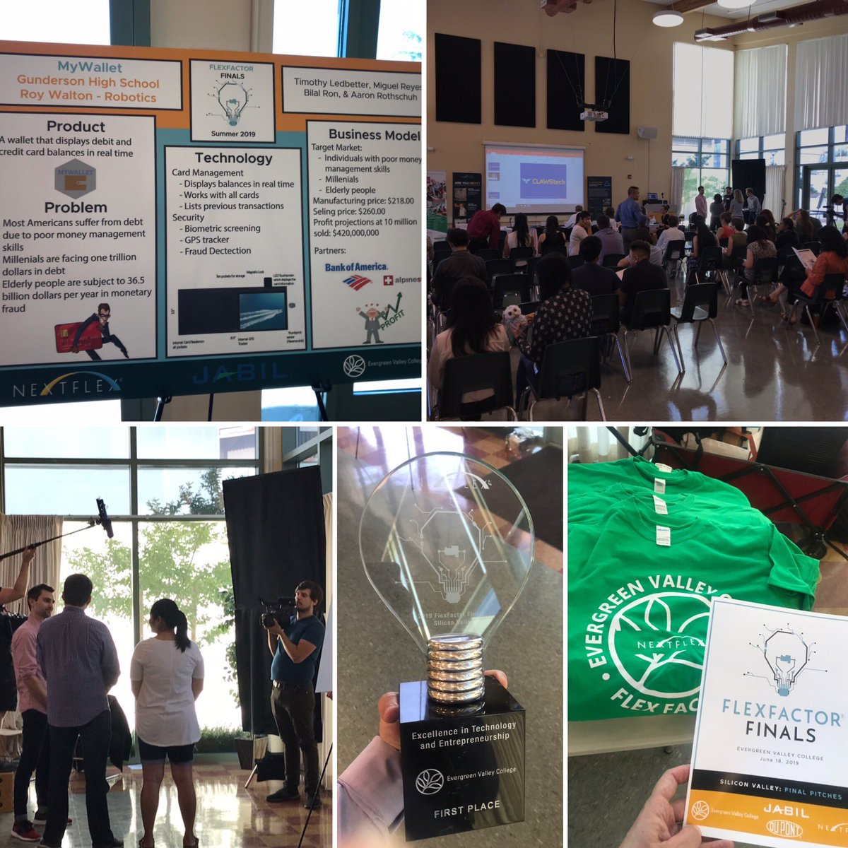 OfficialEVC's tweet photo. We are so excited to host the @NextFlexUS @NF_Flexfactor finals. Today is day 2. Yesterday we were excited to have @nickuhas in the house. Congrats to all of the student finalists! https://t.co/c3xuTMEAhM
