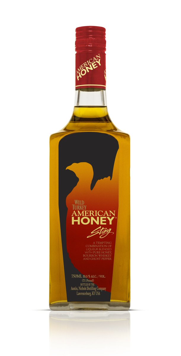MouthyWench's tweet photo. Trying American Honey Sting for the 1st time! Whiskey with ghost pepper!!! #nerds #wehaveclass #at8am https://t.co/7ogIFa5L0g
