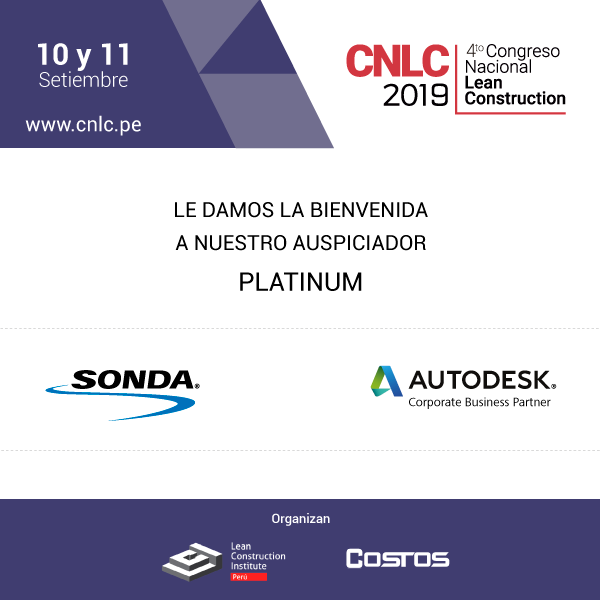 Revista_Costos's tweet photo. Le damos la bienvenida al nuevo auspiciador
Sonda - Autedesk al 4to Congreso Nacional Lean Construction
Inscripciones: https://t.co/W9j6VieVKX
Mayor información: https://t.co/ZPA2qUNfeV
#CNLC #SomosLean https://t.co/b1T6kdHj73