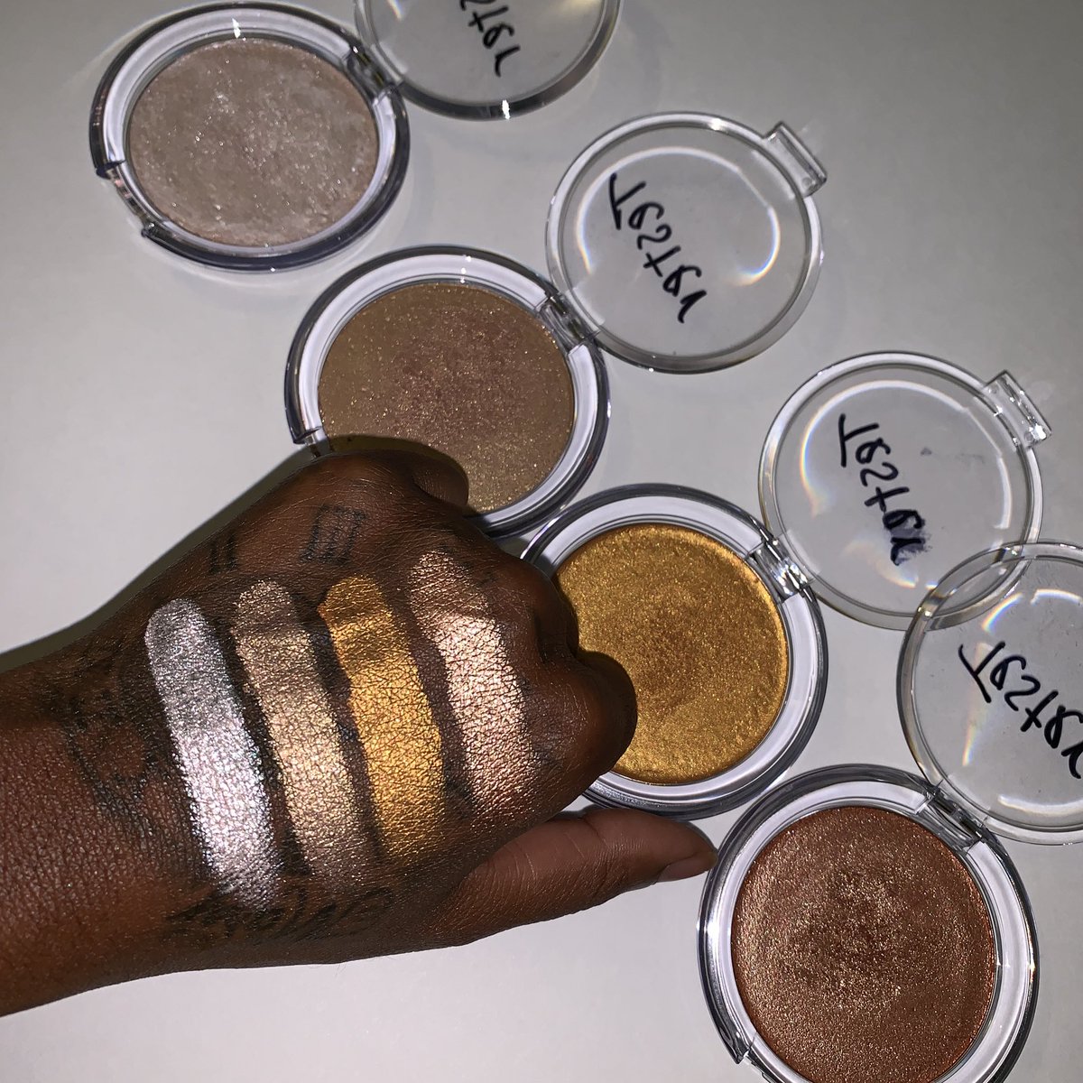 These are the “old” highlights we plan on keeping as a part of our collection 

Left to right: Angel Dust, Just Peachy, Golden Honey, and Spice

What NEW shades would you like to see?