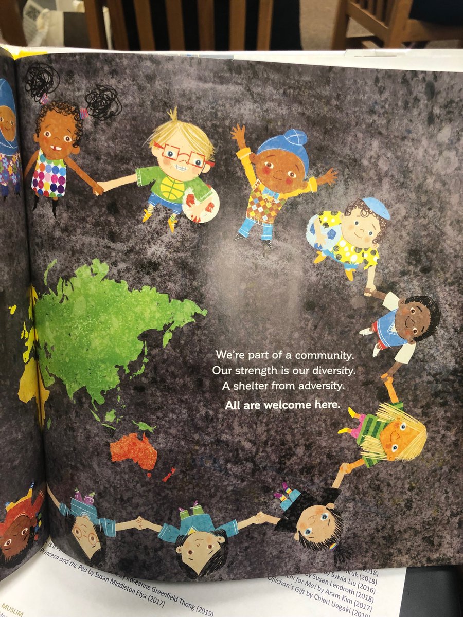 AlishaLitCoach's tweet photo. “We’re part of a community. Our strength is our diversity. A shelter from adversity. All are welcome here” ~@AgentPenfold Thx to Katie Jane @hooverlibrary for presenting about diverse lit. @HooverSchools @GreenValleyElem #GVESpride #HCSstrong https://t.co/JOKkRoA2xP