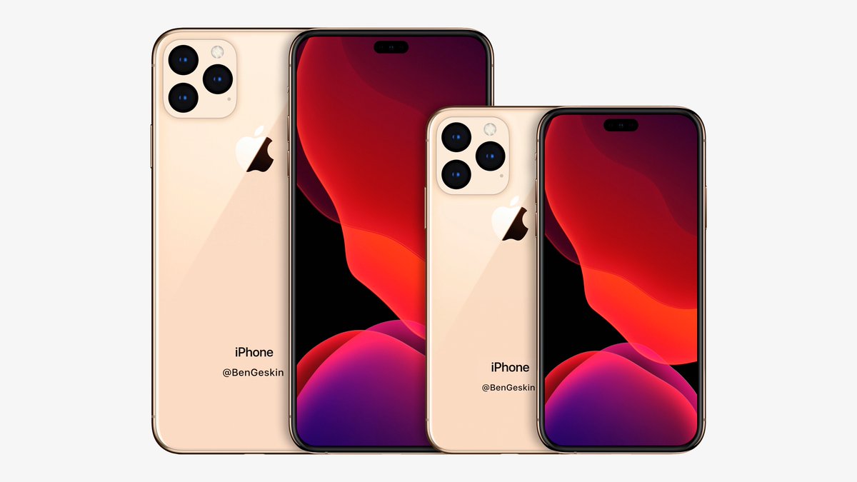 Here's 2020 iPhone with 6.7" and 5.4" display with cutouts | Concept