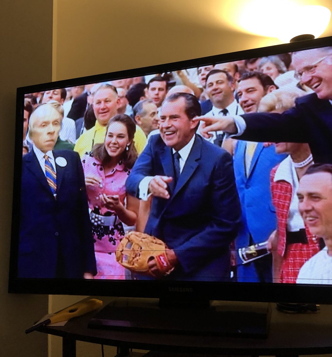 SirGregVII's tweet photo. @GottaBelievePod anyone else see our guy was present during Reagans first pitch in ‘69 https://t.co/oVV31QEYwf