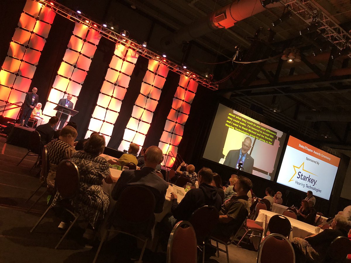 HLAAPalmBeach's tweet image. #HLAA2019 “Chapter on a Mission Award” went to the one-year-old Veterans Across America Virtual Chapter that was founded at last year’s annual convention. The chapter’s mission: reach all vets 120 days prior to discharge with hearing health info. Congrats! @HLAA @starkeyhearing