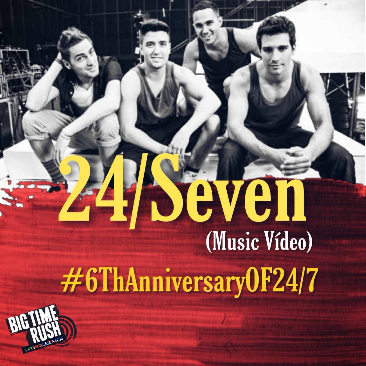 BTRFANSLATAM's tweet photo. Hoy se cumplen 6 años del Vídeo musical de 24/Seven; estrenado el 19 de junio del 2013 ... Siendo este el penúltimo vídeo de Big Time Rush ! Actualmente cuenta con; 

36,314,593 reproducciones en YouTube❤ 

Link: https://t.co/mpKDVFluPg

-Staff https://t.co/8Qsi4nJzv9
