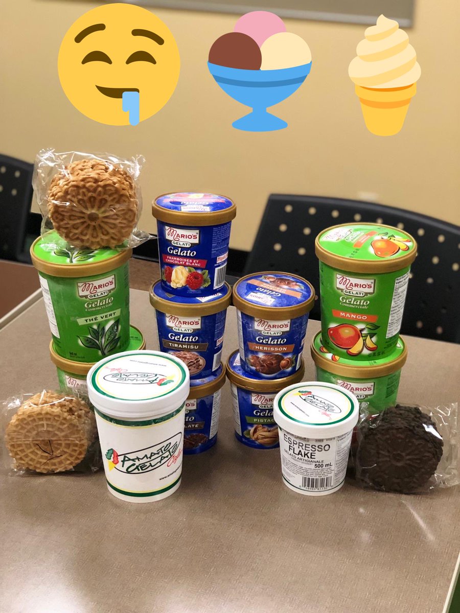 Day 3 of #EAW2019... we scream for ice cream! Specialty flavoured gelato for everyone! Some sugar to get through hump day for our amazing team! #WeMakeTD @danachung_ <a href="/HamSeunghyun/">SeungHyun Ham</a> @NadineHalstonTD <a href="/AmynJessa_TD/">Amyn Jessa</a> <a href="/AndyCribb_TD/">Andy Cribb</a>