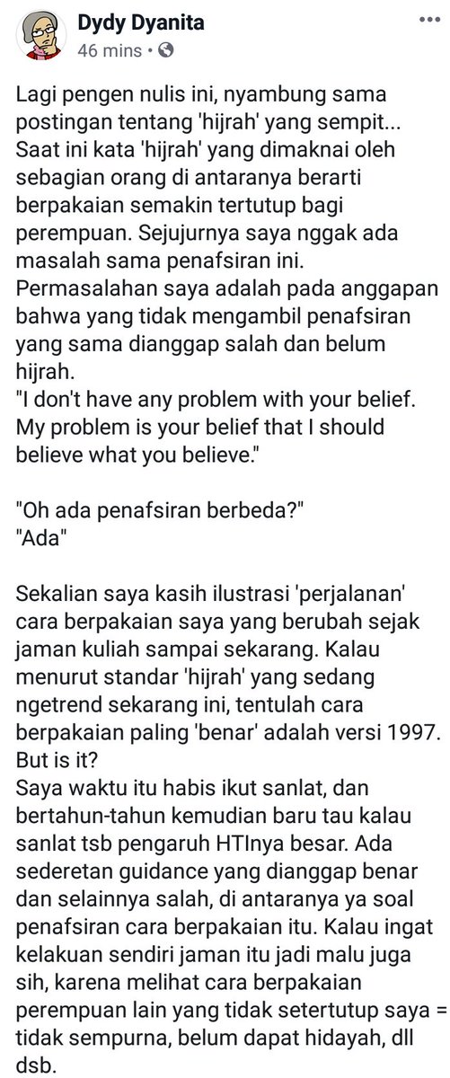 tsuroiya's tweet photo. Menurut saya ini salah satu tulisan terbaik tentang "fenomena hijrah". 

Dydy @dendidong dengan jujur menceritakan pengalamannya sendiri. Plus dilengkapi ilustrasi gambar yang keren pula.. 👌 https://t.co/6vUhGeoedg