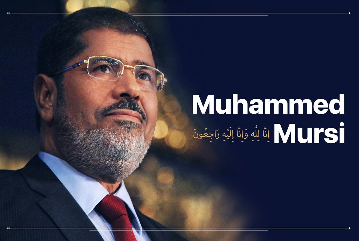 HasanMusharaf2's tweet photo. DeepLy Saddened with the passing of #Morsi,
Who was Democratically Elected as the 5th President of Egypt.
 A great loss for Democracy.
I wish to extend my Deepest Condolences to his Family and people of #Egypt. 
May Allah bless his Soul and Grant him Jannah.
#RIPMorsi  😥 https://t.co/7HxbpxVR3w