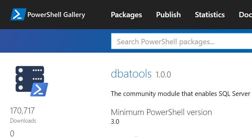 jpomfret's tweet image. Check it out folks @psdbatools  v1.0 is in the gallery! #dbatools live at #datagrillen