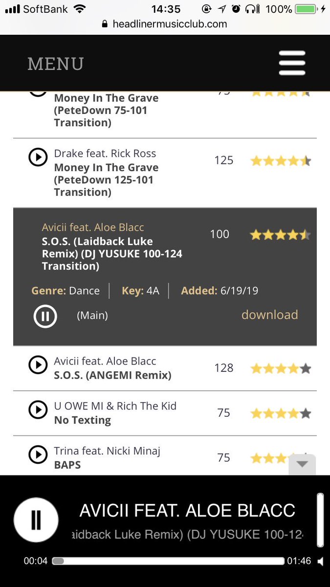dj_yusuke0730's tweet photo. HMCに新しいEdit2つUPしてもらいました🔉🔉🔉

・Avicii / S.O.S. OG→Laidback Luke Remix Transition
・Lunay / Soltera (Remix) Transition

DJの方HMCからDLして現場でぜひ使って下さい！ https://t.co/Sg8sG8GV8M