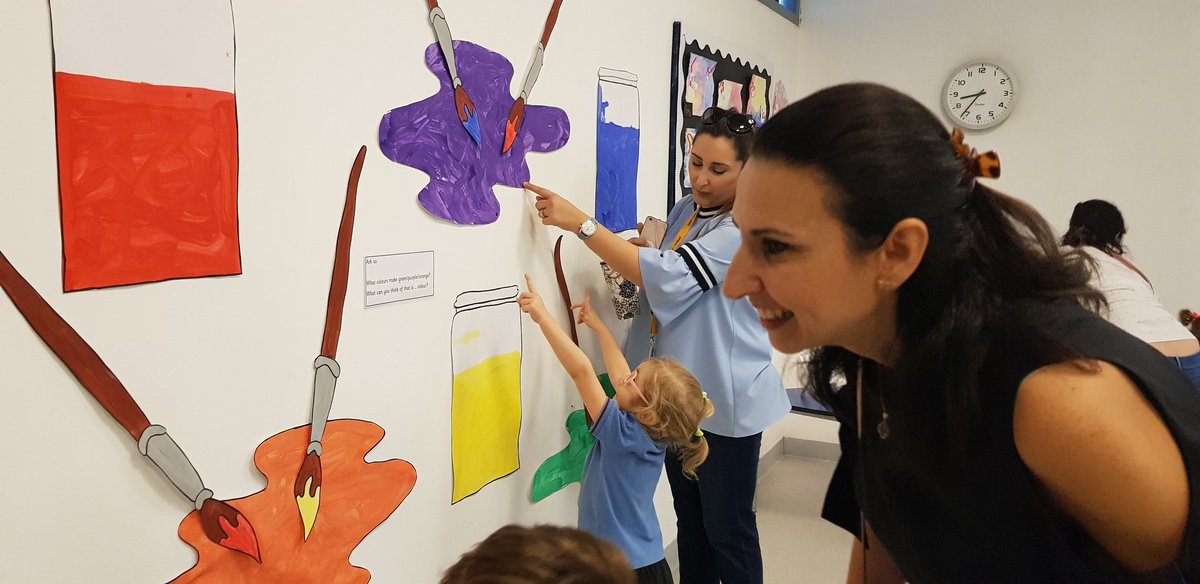DesertTinkerbel's tweet photo. I couldn't have been prouder of my pre-ks today as they spoke so enthusiastically and knowledgeably about their learning during our art exhibition #readytomoveon #knowledgeablelearners #communicators #WeRGIS https://t.co/ZXrXgX6a51