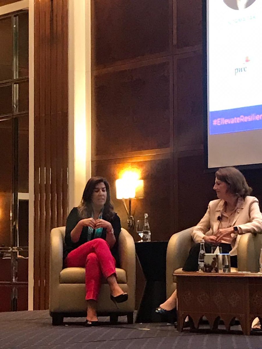 #PwC’s <a href="/NormaTaki1/">Norma Taki</a> on building personal resilience during a panel discussion at <a href="/EllevateNtw/">Ellevate Ntwk</a>’s Annual Forum in Dubai. #ellevatedubai #womenempowerment