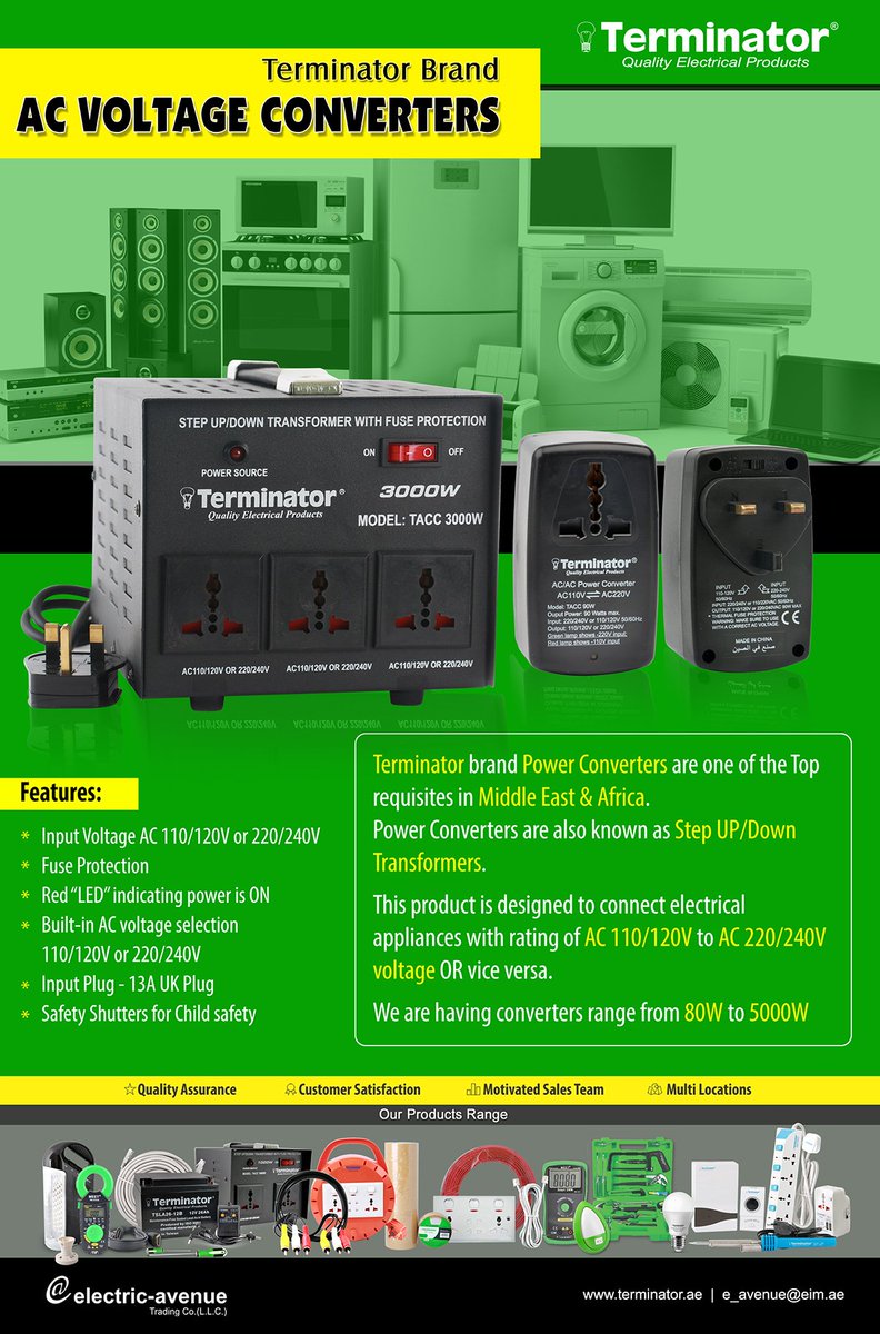 EAvenue_Dubai's tweet image. #testinstruments #powersafe #meetinstruments
#terminator  #electricavenue #powersocket #ledlights
#ledbulbs #powerextension
 #electricalequipment #switchboards
#extensionreels  #powerinverter #digitalthermometer
#voltageconverter #SLAbatteries #recharablebatteries #gelbatteries