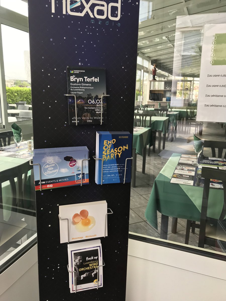 nexadmedia's tweet photo. 😋🍅🍽 💥Free cards network !💥 #concert #music @neimenster @philharmonie_lux #network #nexad #media #luxembourg #restaurant #bar https://t.co/41Gy6XXQ8R