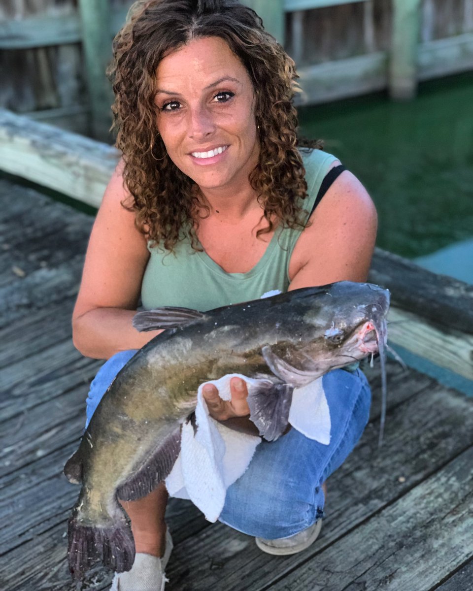 samanthalgay's tweet photo. Sure wasn’t expecting this to be on the other end of my line tonight. It put up such a great fight! #newpb #channelcat #AirrusRods #TrapperTackle #GYCB #senko Southern Catfishing https://t.co/ZwvuRCVur1