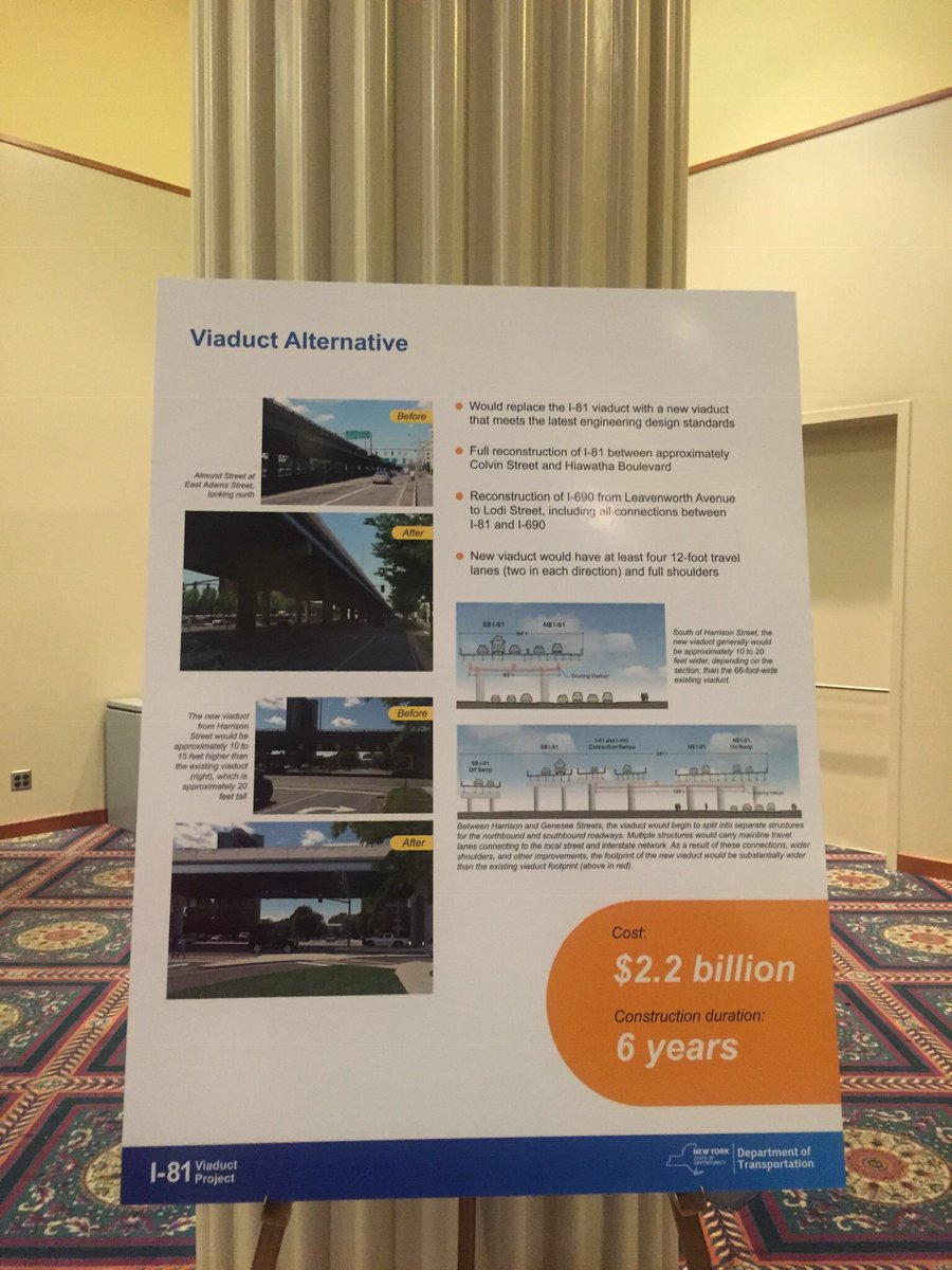 HousingSyracuse's tweet photo. I-81 project open house 6/18/19 https://t.co/7bD6yn4ONb