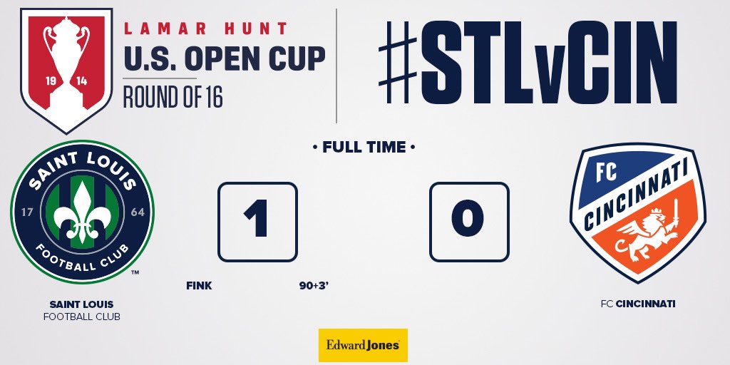 FULL TIME: This is what dreams are made of! A stoppage time goal from club captain Sam Fink sees us advance to the <a href="/opencup/">U.S. Open Cup</a> Quarterfinals!
