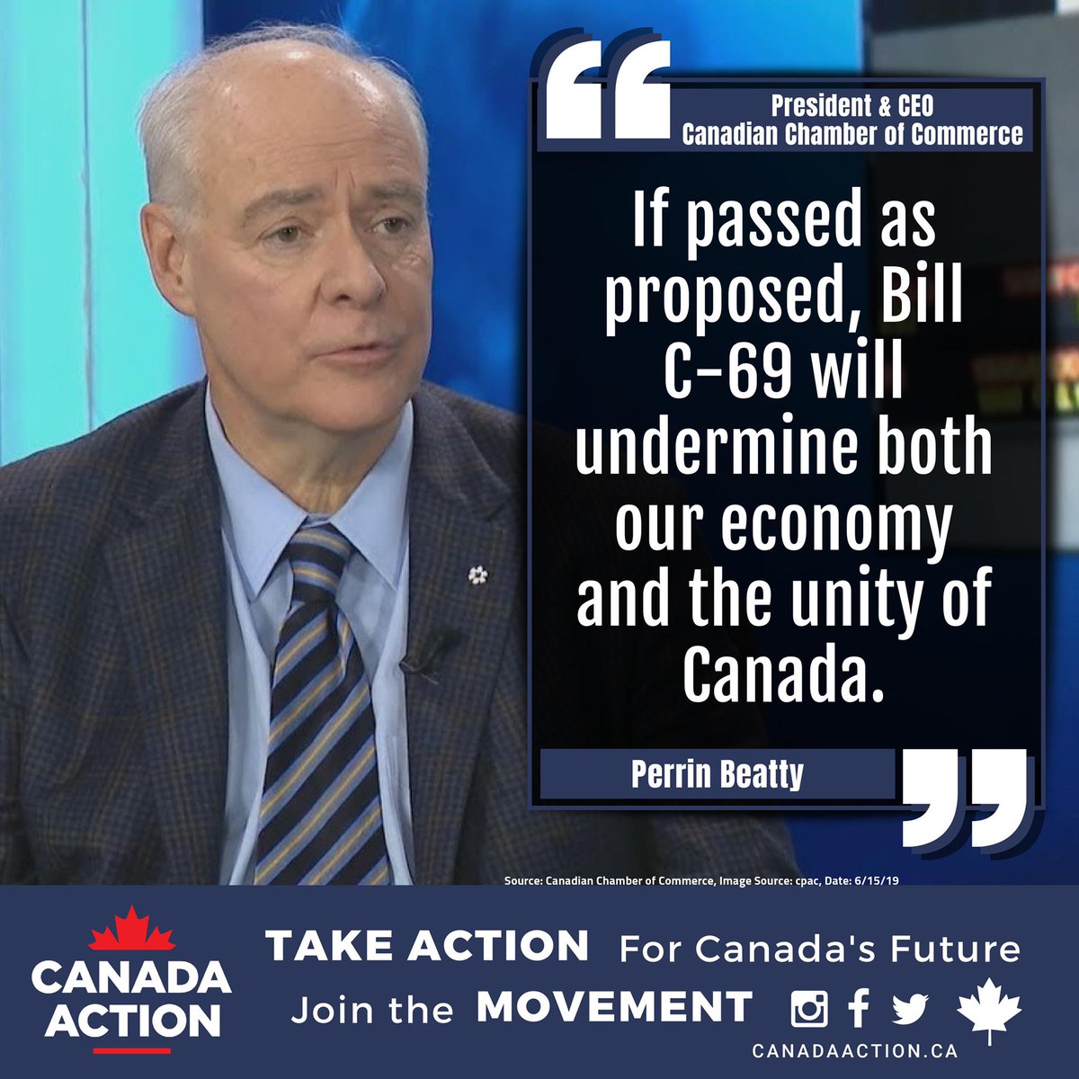 The Canadian Chamber of Commerce says #BillC69 undermines our economy and our unity.

In the last week hundreds of workers in our energy and forestry sectors have lost their jobs - this legislation only makes our competitiveness problems worse. #CdnPoli