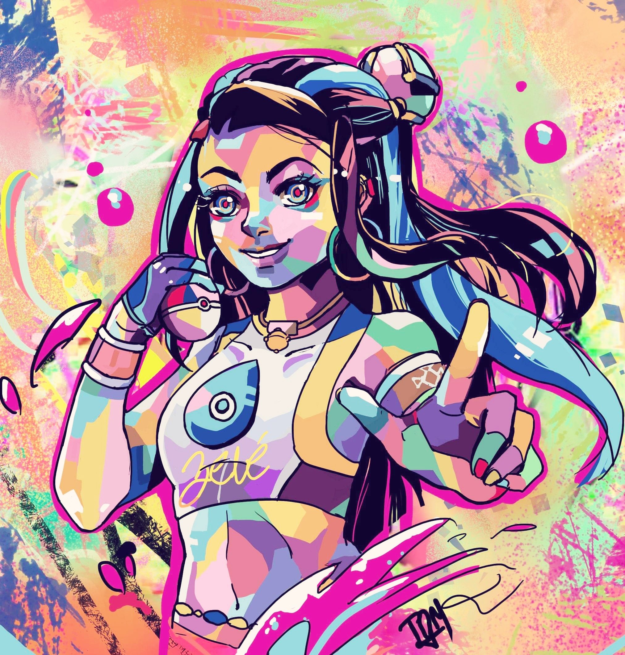Moart ~COMISSIONS OPEN~ al Twitter: "Pop Art-ish Nessa from Pokemon sword  and shield. I felt like going wild with colors in this one, had lots of  fun~ Why choose one or two