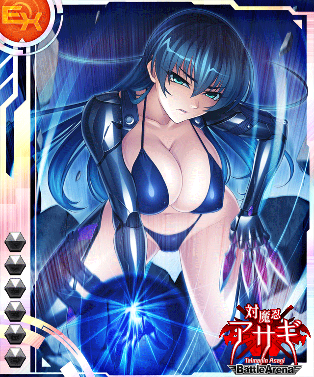 Taimanin Asagi Battle Arena On Twitter New Card Ex Lr Almighty Cyborg Asagi Ufs Max Atk 7182 Max Def 7113 Max Skill Decreases Atk And Def Of All Enemies By 50 Ill Kagami