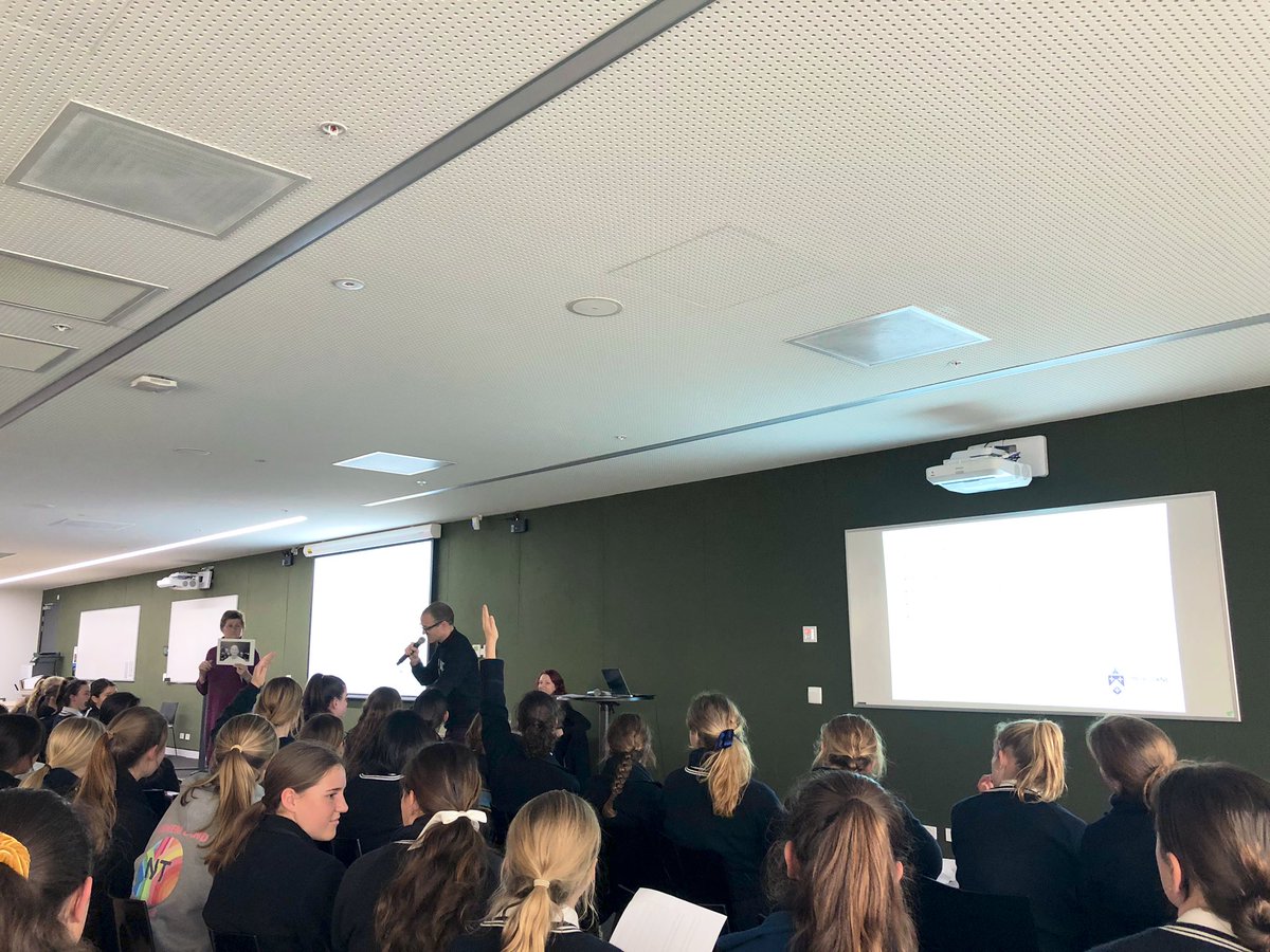 Ms_suth's tweet photo. Year 9 and 10 subject selection briefings in the #artemiscentre to help our grammarians make the right choices for their chosen pathways @MGGS_SouthYarra https://t.co/jGMMBoTCRm