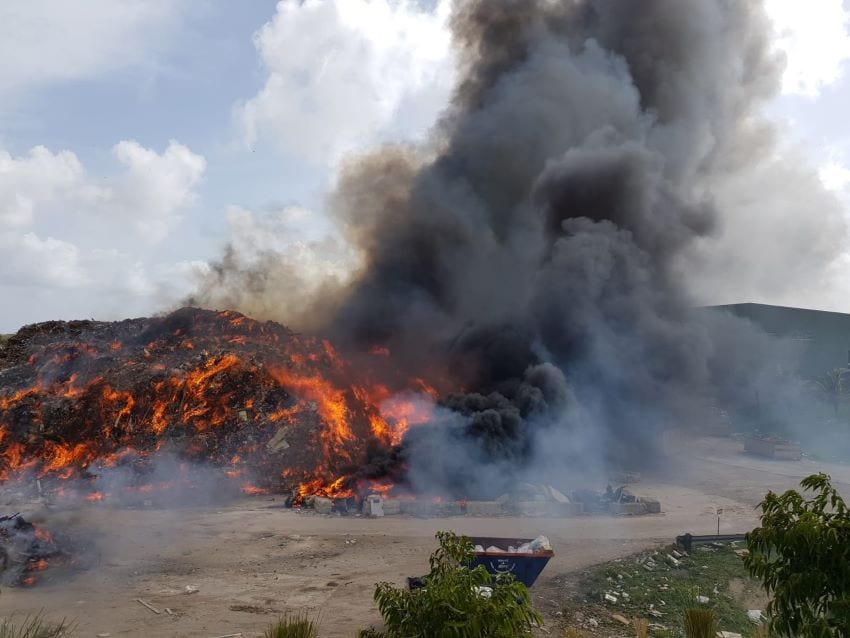 Chief Fire Officer, Errol Maynard, who is the Chief Operating Officer over the efforts to contain the fire, stated: “We’ve concluded that we have to bring in some heavy equipment and some top soil to smother this fire. - see: is.gd/0AXwN6 #Barbados